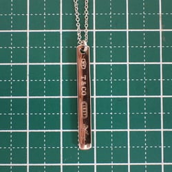 TIFFANY 925 METAL 1837 Bar Pendant Necklace