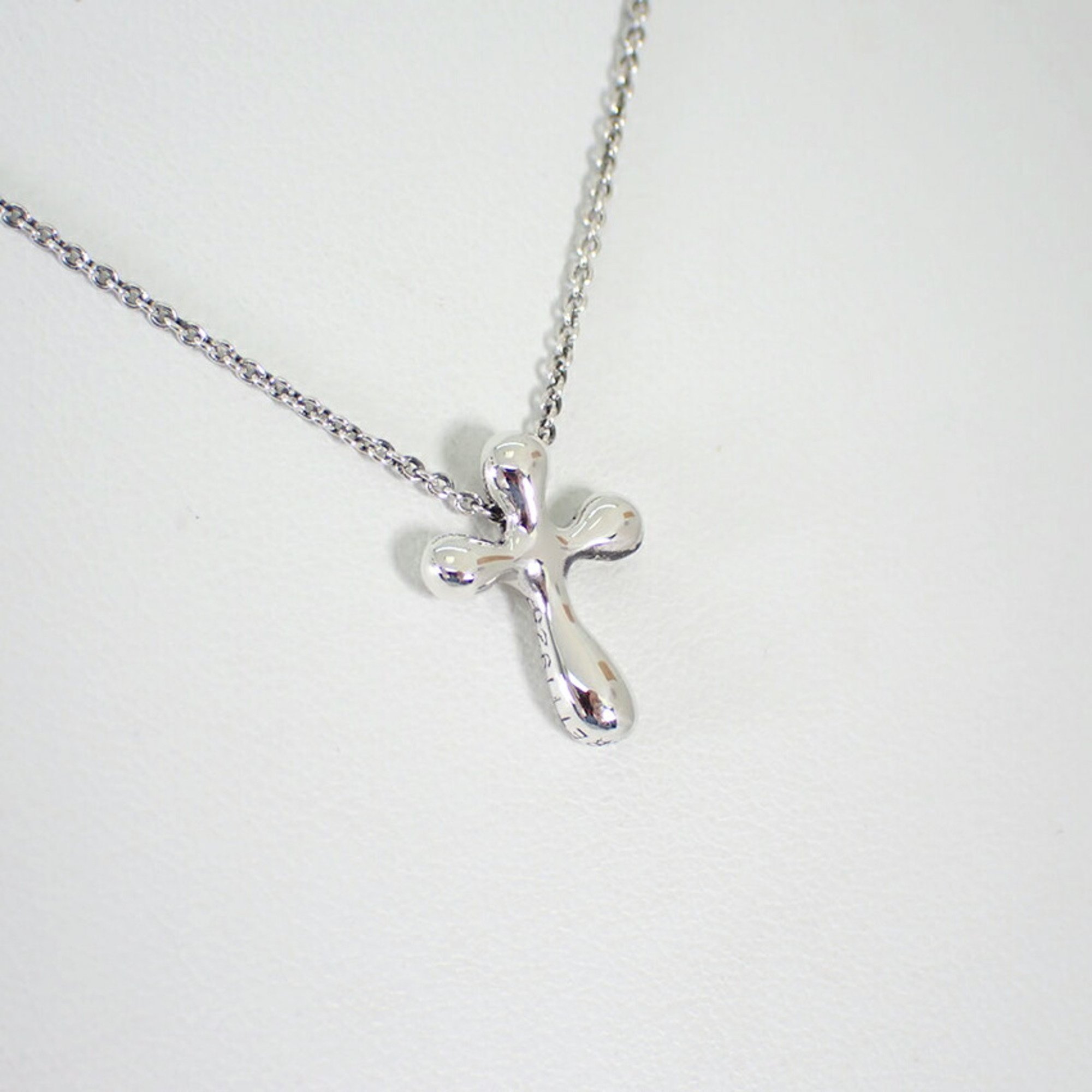 TIFFANY Tiffany 925 Teardrop Cross Pendant Necklace