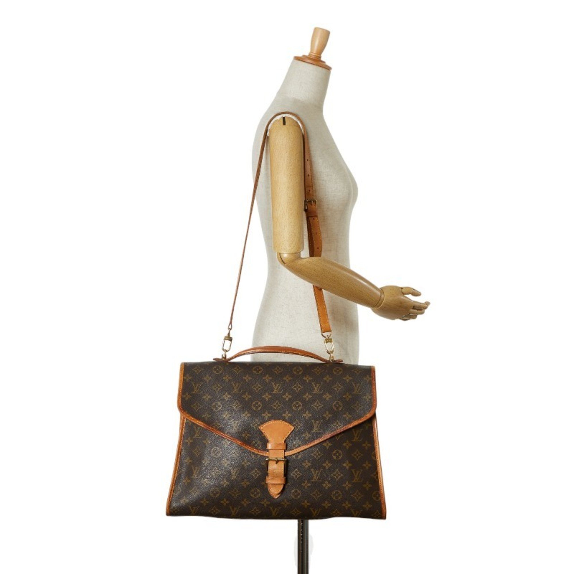 Louis Vuitton Monogram Beverly Handbag Shoulder Bag M51121 Brown PVC Leather Women's LOUIS VUITTON