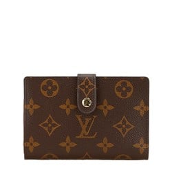 Louis Vuitton Monogram Viennese Bi-fold Wallet M61663 Brown PVC Leather Women's LOUIS VUITTON