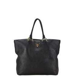 Prada handbag tote bag black leather women's PRADA