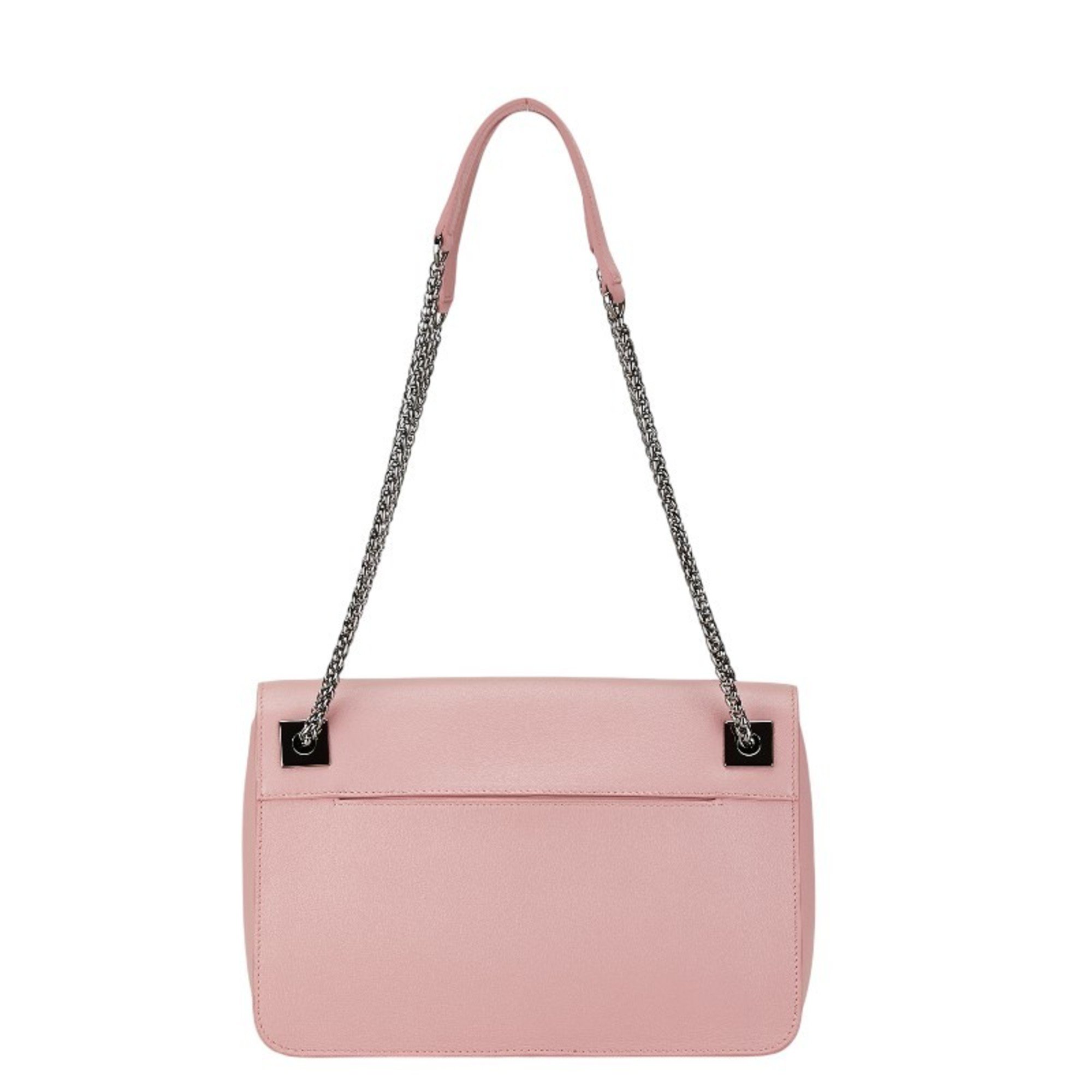 Furla Handbag Chain Shoulder Bag Pink Leather Women's