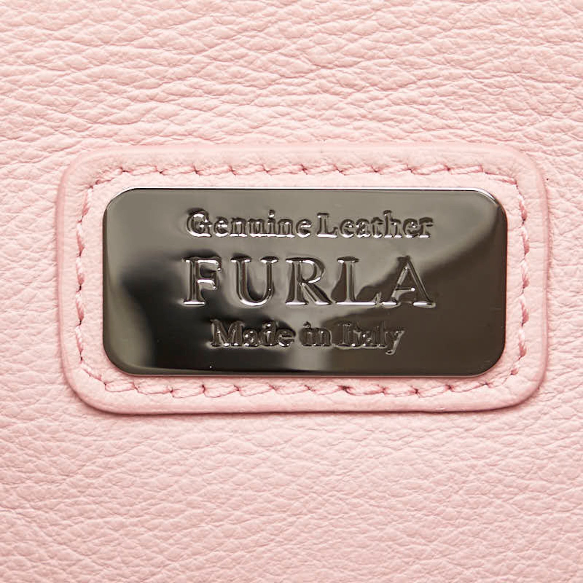 Furla Handbag Chain Shoulder Bag Pink Leather Women's