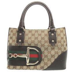 Gucci 137475 Shelly GG Canvas Leather Beige Brown Handbag 1789GUCCI