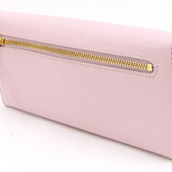 Prada Bi-fold Long Wallet 1MH132 Light Pink Leather Cards Women's PRADA