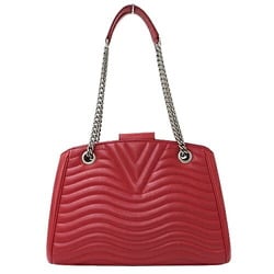 Louis Vuitton LOUIS VUITTON Bag New Wave Women's Tote Calf Leather Chain Ecarlate M51497 Red