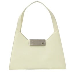 Salvatore Ferragamo Ferragamo Bag Women's Shoulder Gancini Leather Ivory White