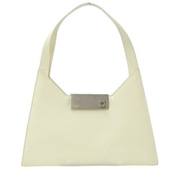 Salvatore Ferragamo Ferragamo Bag Women's Shoulder Gancini Leather Ivory White