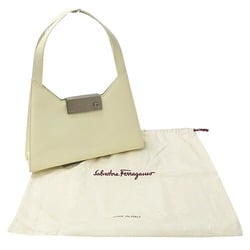 Salvatore Ferragamo Ferragamo Bag Women's Shoulder Gancini Leather Ivory White