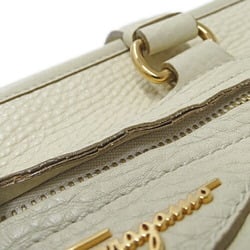 Salvatore Ferragamo Ferragamo Women's Tote Bag Gancini Leather White