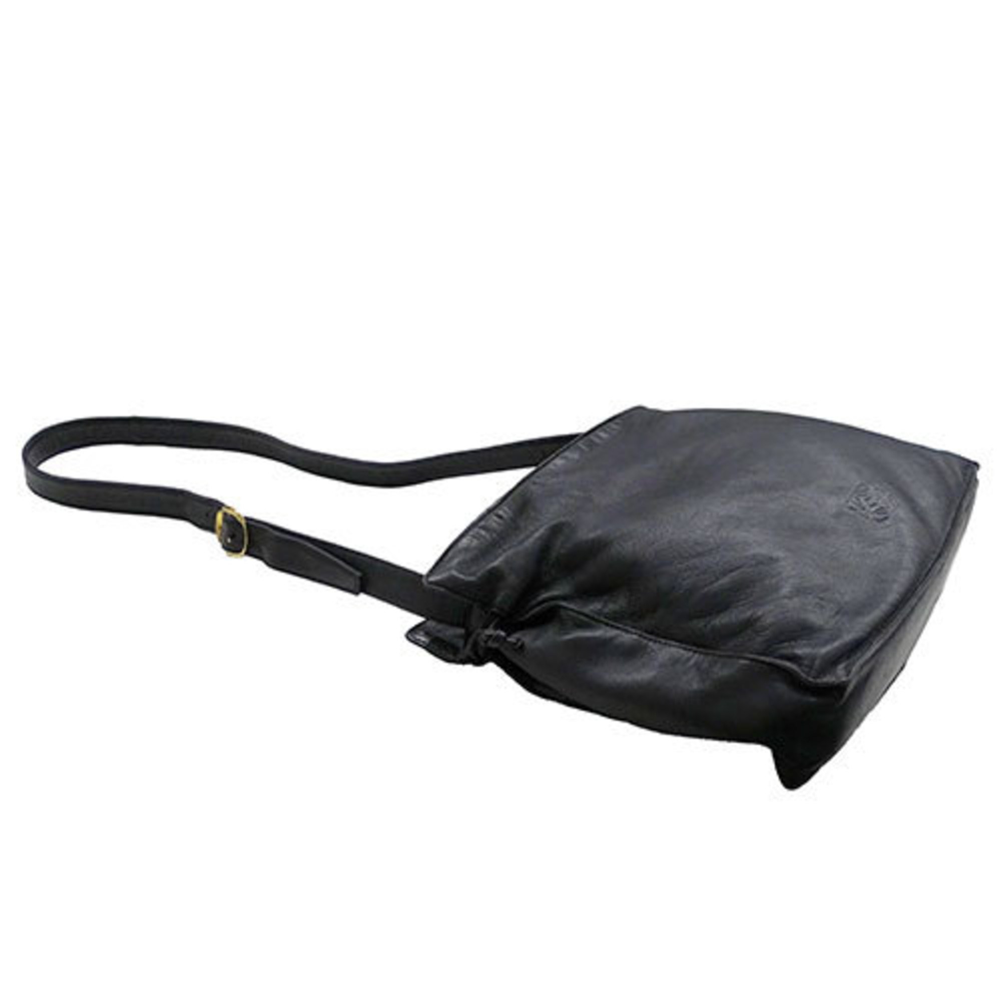 LOEWE Women's Shoulder Bag Anagram Leather Black