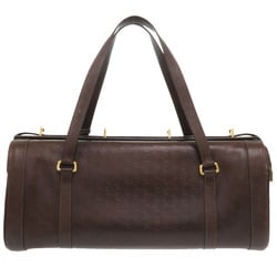 Hermes Leather Brown 〇H Stamp Boston Bag 0713 HERMES Men's