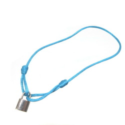 Louis Vuitton Bracelet Lockit A07242 Silver 925 Blue Cord 1801LOUIS VUITTON