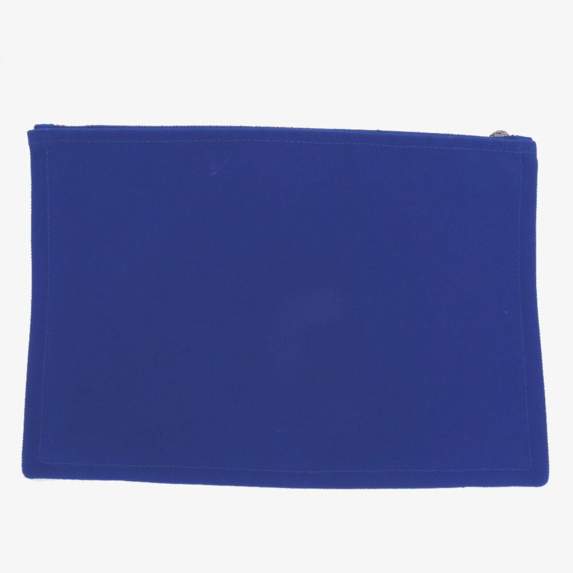 Hermes Flat Pouch MM Canvas Blue 0275HERMES