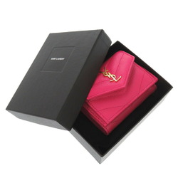 Yves Saint Laurent Saint Laurent Paris Tiny Wallet Leather Pink 505118 Tri-fold 0203 SAINT LAURENT PARIS