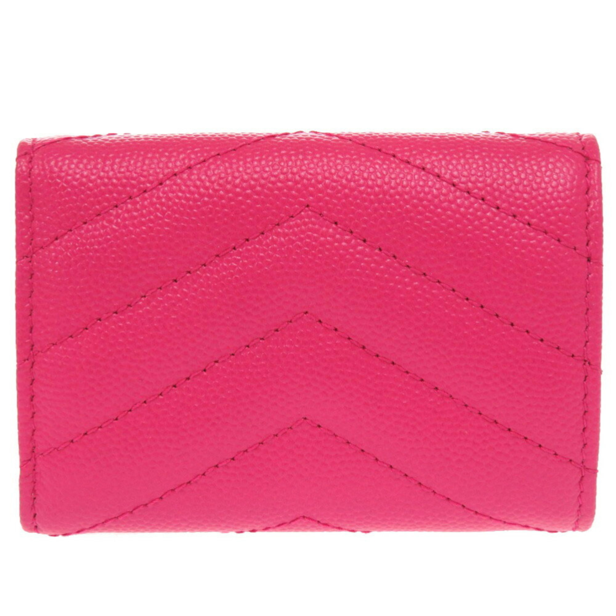 Yves Saint Laurent Saint Laurent Paris Tiny Wallet Leather Pink 505118 Tri-fold 0203 SAINT LAURENT PARIS