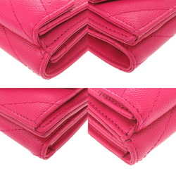 Yves Saint Laurent Saint Laurent Paris Tiny Wallet Leather Pink 505118 Tri-fold 0203 SAINT LAURENT PARIS