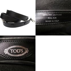 Tod's Handbag Black Fur Shoulder Bag Mink 0520TOD'S