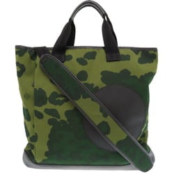 Dunhill Radial Canvas/Leather Green Tote Bag Camouflage/Camouflage 1746Dunhill