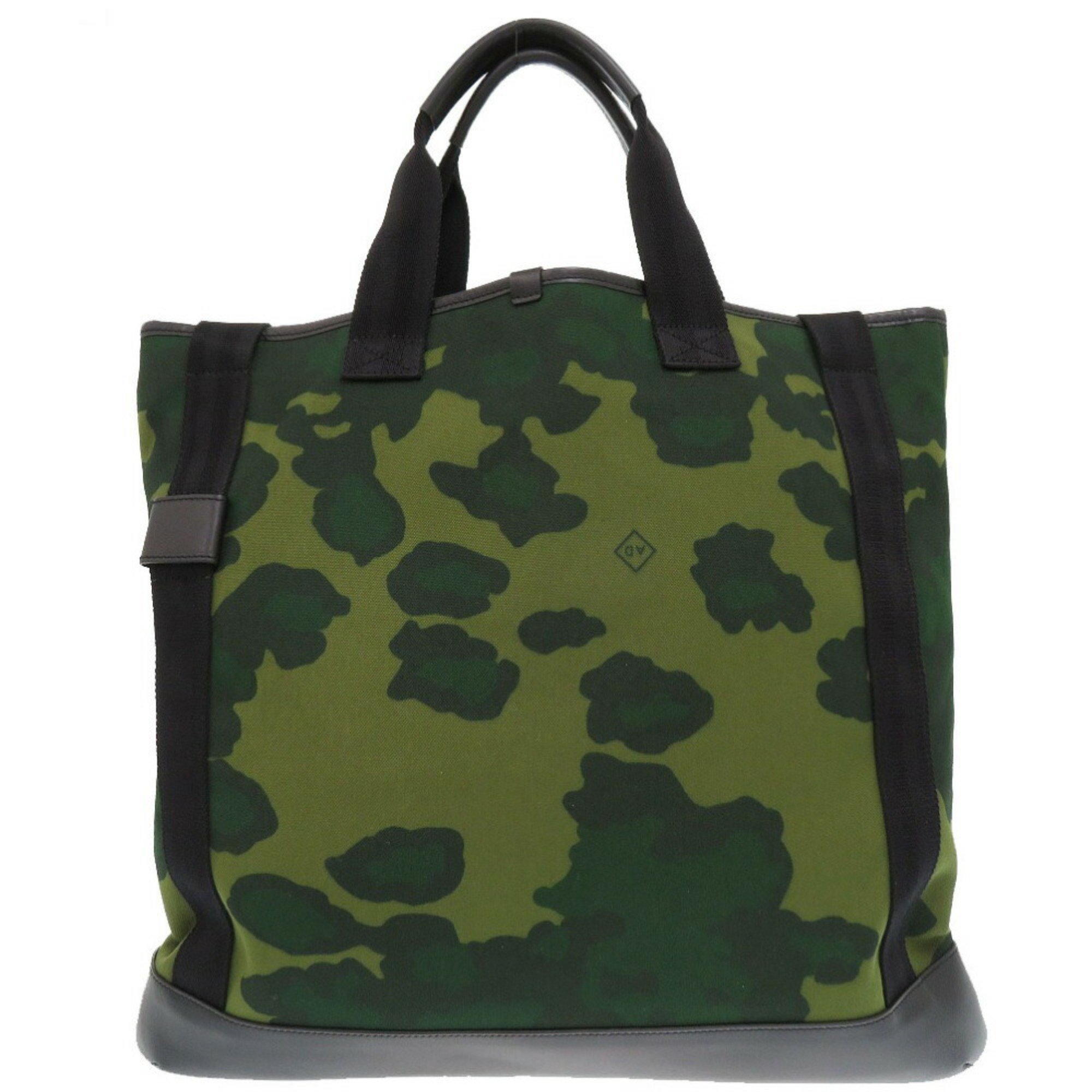 Dunhill Radial Canvas/Leather Green Tote Bag Camouflage/Camouflage 1746Dunhill