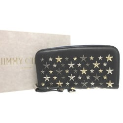 Jimmy Choo Star Studs Leather Navy Round Long Wallet 1280JIMMY CHOO