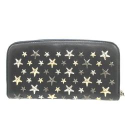 Jimmy Choo Star Studs Leather Navy Round Long Wallet 1280JIMMY CHOO