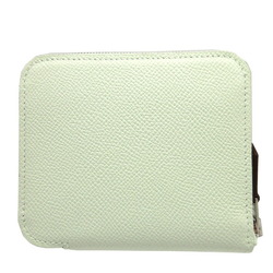 Hermes Azap Compact Silkin B Stamp (2023 Model) Epsom Silk Vert Fizz Coin Case Wallet 0201HERMES