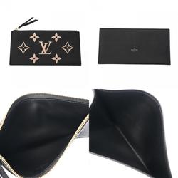 LOUIS VUITTON Monogram Empreinte Pochette Felicie Black/Beige M82479 Women's Leather Shoulder Bag