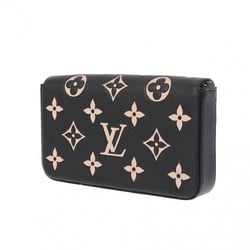 LOUIS VUITTON Monogram Empreinte Pochette Felicie Black/Beige M82479 Women's Leather Shoulder Bag