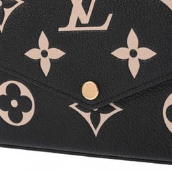 LOUIS VUITTON Monogram Empreinte Pochette Felicie Black/Beige M82479 Women's Leather Shoulder Bag