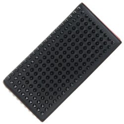 Christian Louboutin Louboutin Bi-fold Long Wallet Naxos 3165049 Black Red Leather Spike Studs Women Men Christian