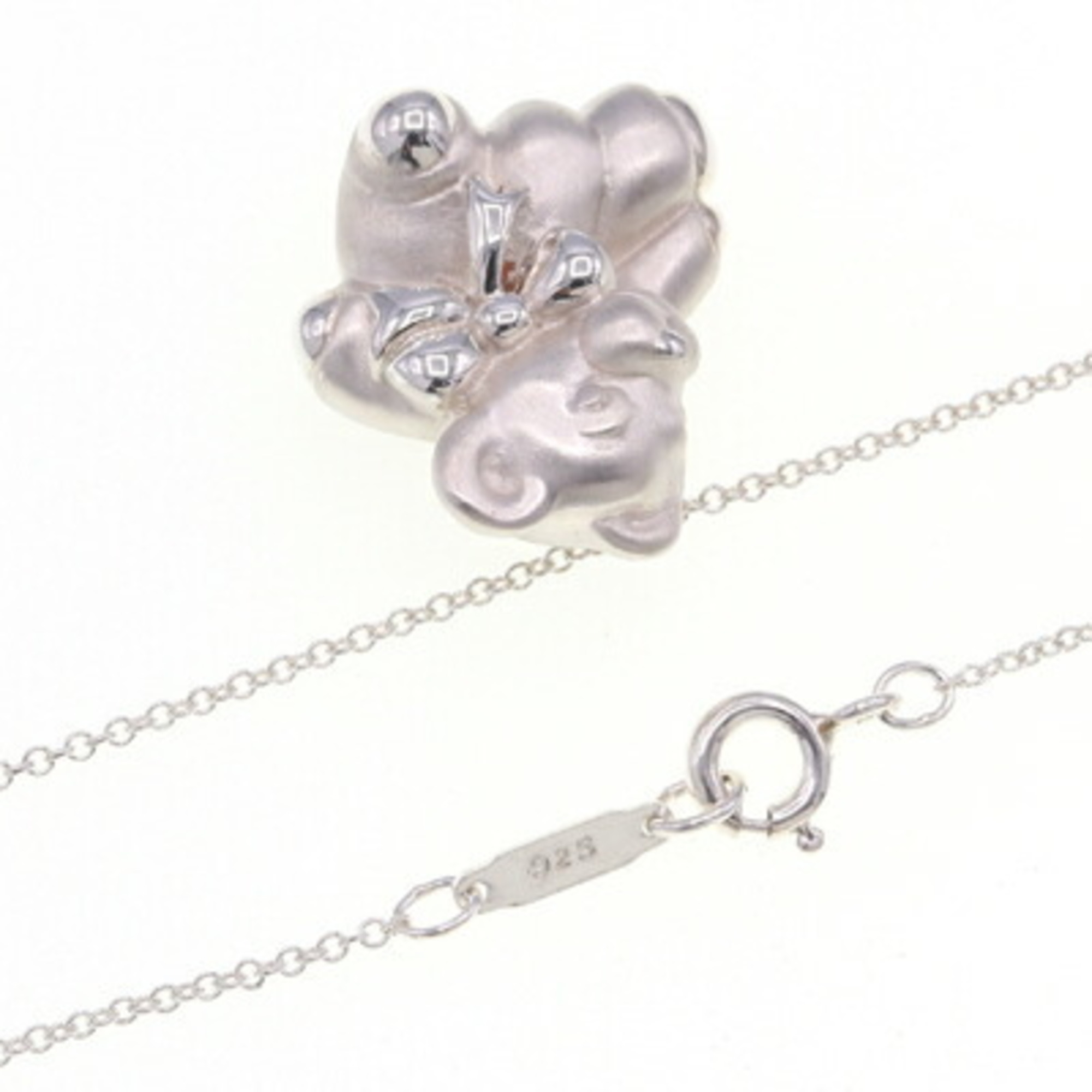 Tiffany Necklace Teddy Bear SV Sterling Silver 925 Pendant Choker Women's TIFFANY & CO