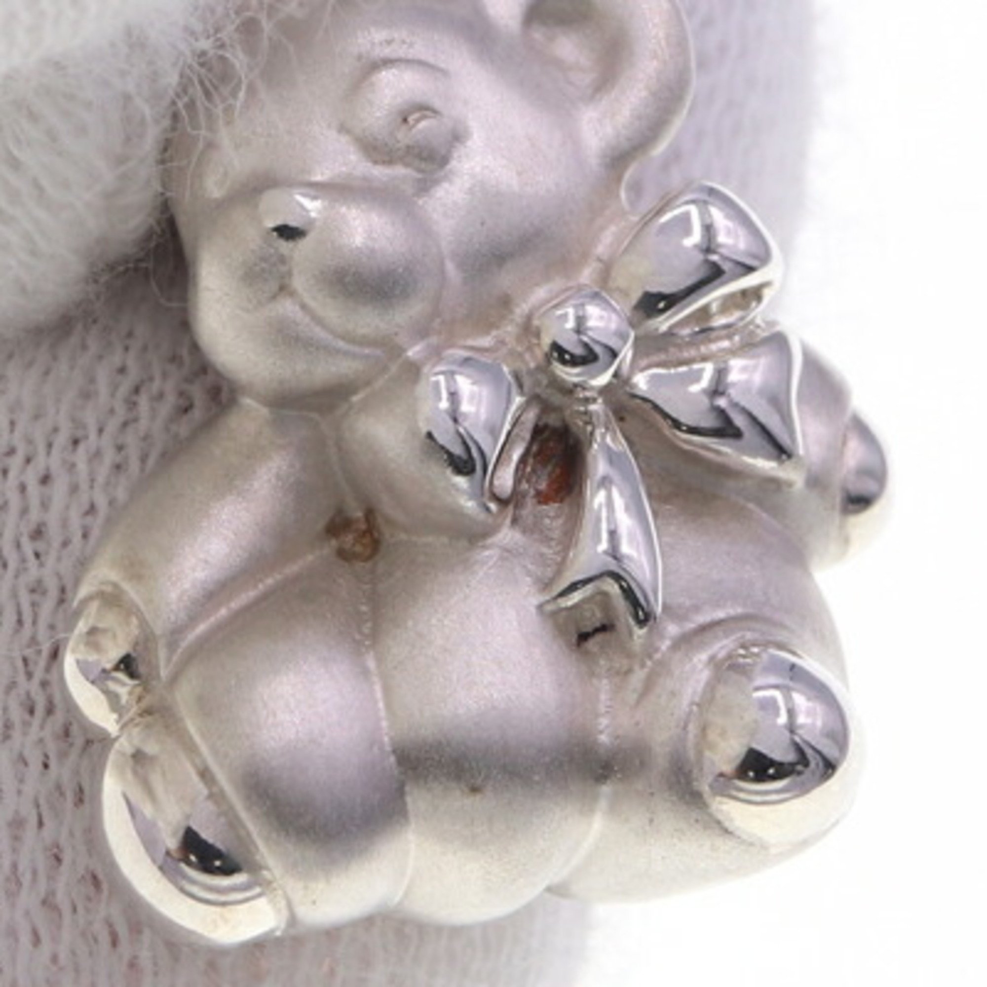 Tiffany Necklace Teddy Bear SV Sterling Silver 925 Pendant Choker Women's TIFFANY & CO