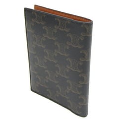 Celine Passport Case Triomphe Cover 4M3432AK1.04BT Black Tan PVC Leather Men Women CELINE