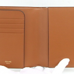 Celine Passport Case Triomphe Cover 4M3432AK1.04BT Black Tan PVC Leather Men Women CELINE