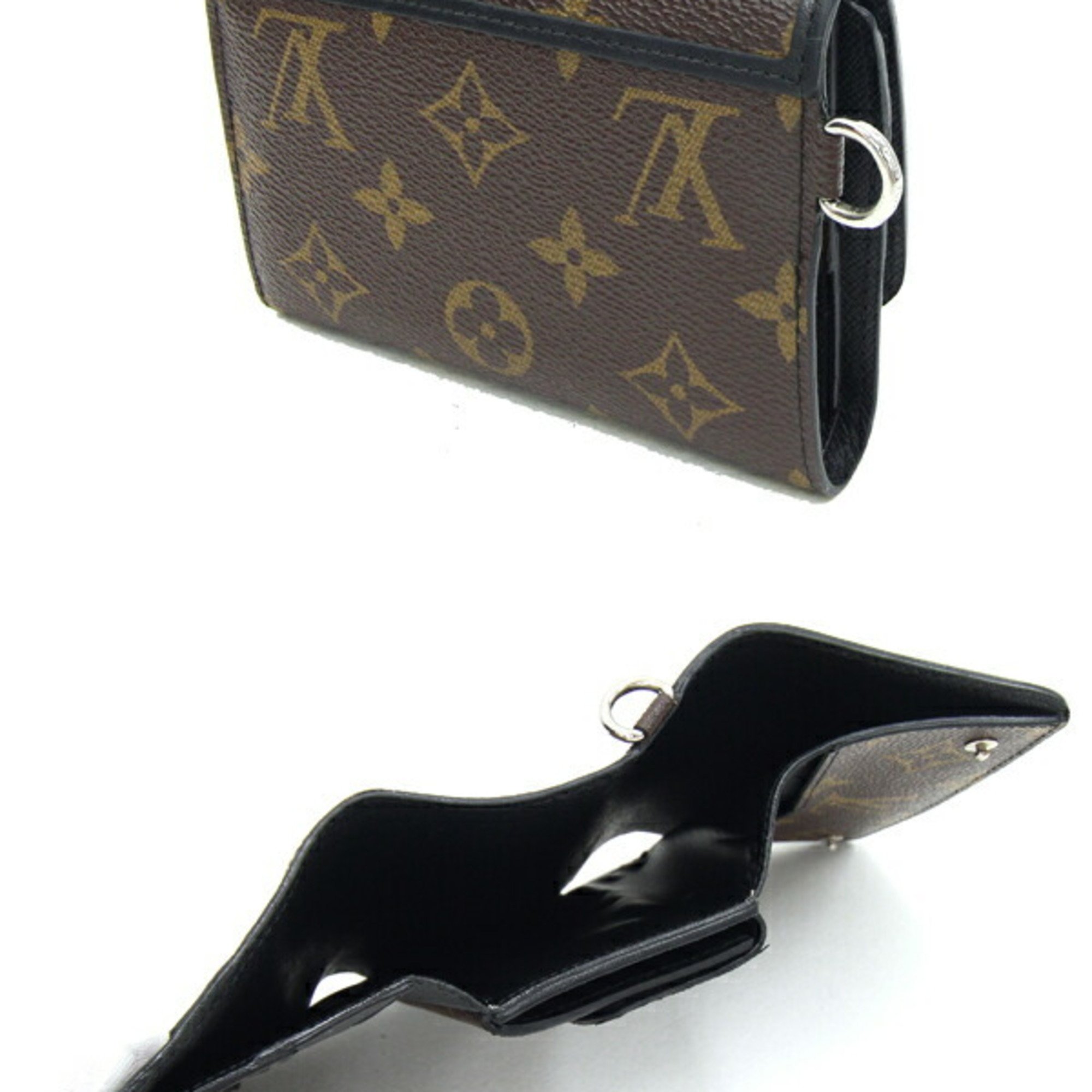 Louis Vuitton Tri-fold Wallet Monogram Macassar Portefeuille Compact M60167 Men's LOUIS VUITTON