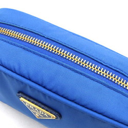 Prada Pouch 1NE175 Blue Nylon Triangle Men's Women's PRADA