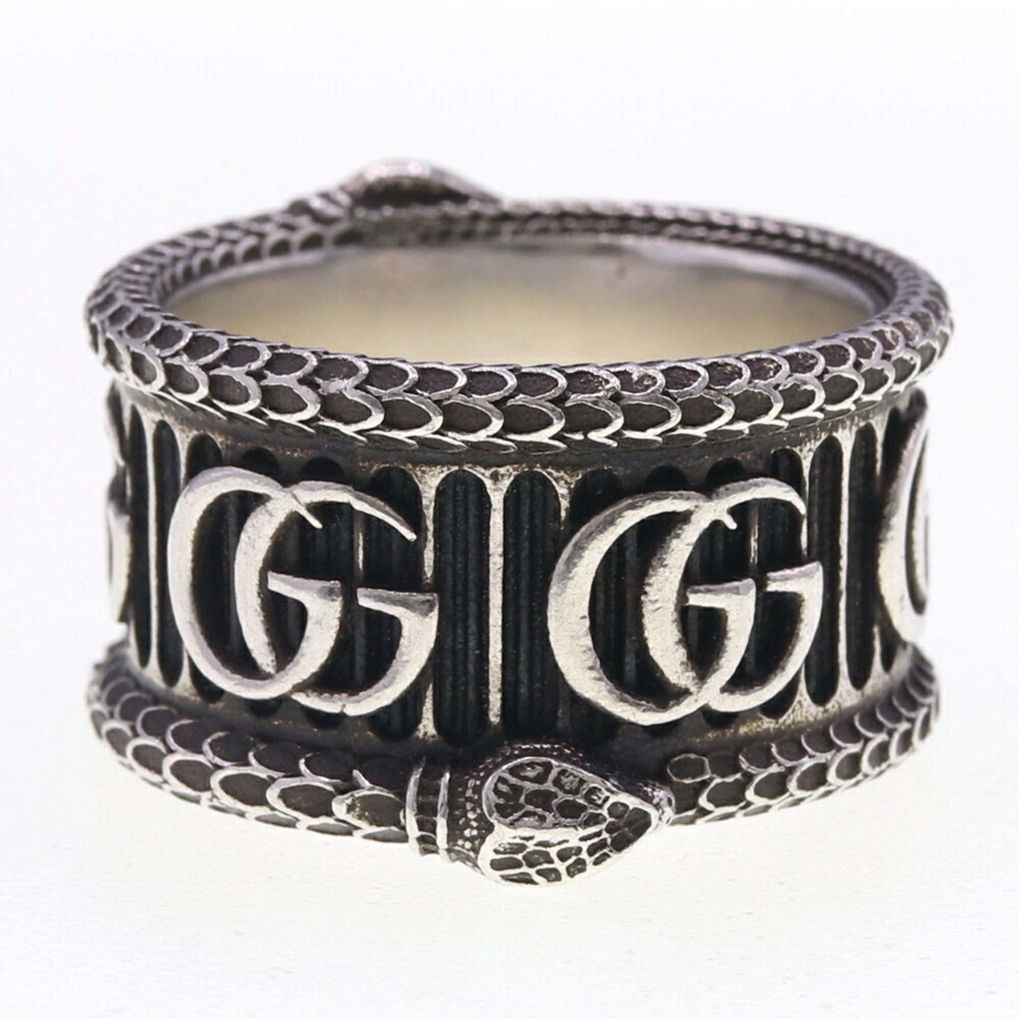 Gucci Ring Double G Snake 577201 SV Sterling Silver 925 Size 20 Men's GUCCI