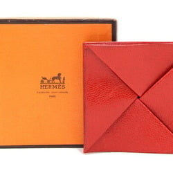 Hermes Coin Case Zulu Red Chevre ○D Stamp Manufactured in 1974 Purse HERMES