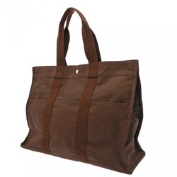 HERMES Hermes Air Line GM Chocolat Unisex Canvas Tote Bag