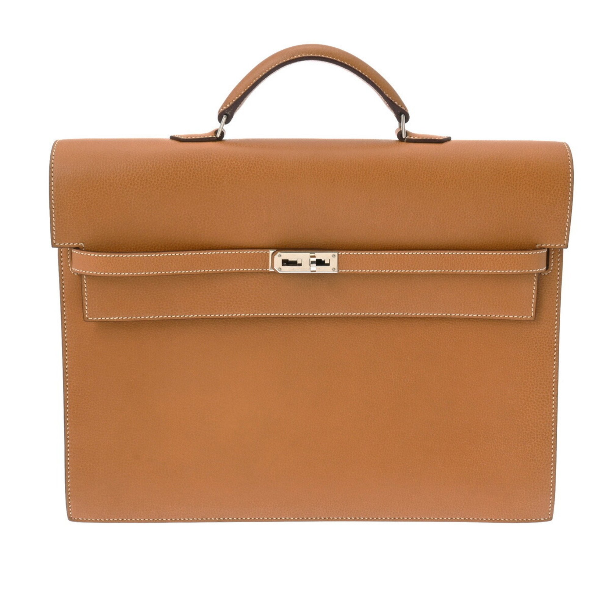 HERMES Kelly Depeche 38 Natural H Stamp (around 2004) Men's Vache Liege Bag