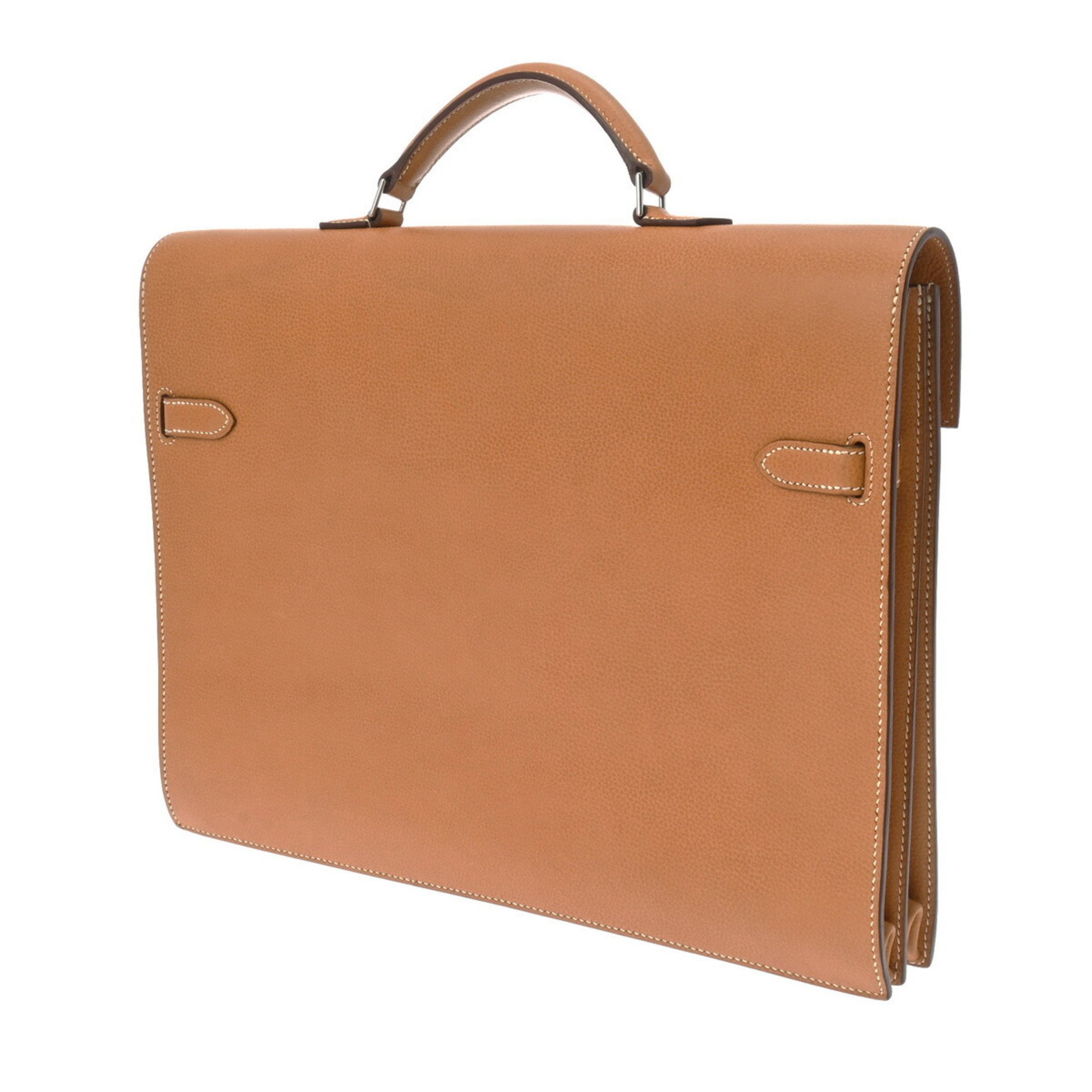 HERMES Kelly Depeche 38 Natural H Stamp (around 2004) Men's Vache Liege Bag