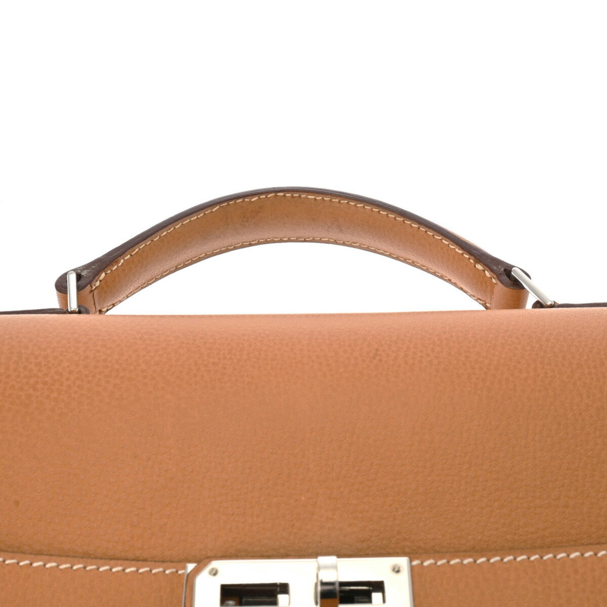 HERMES Kelly Depeche 38 Natural H Stamp (around 2004) Men's Vache Liege Bag