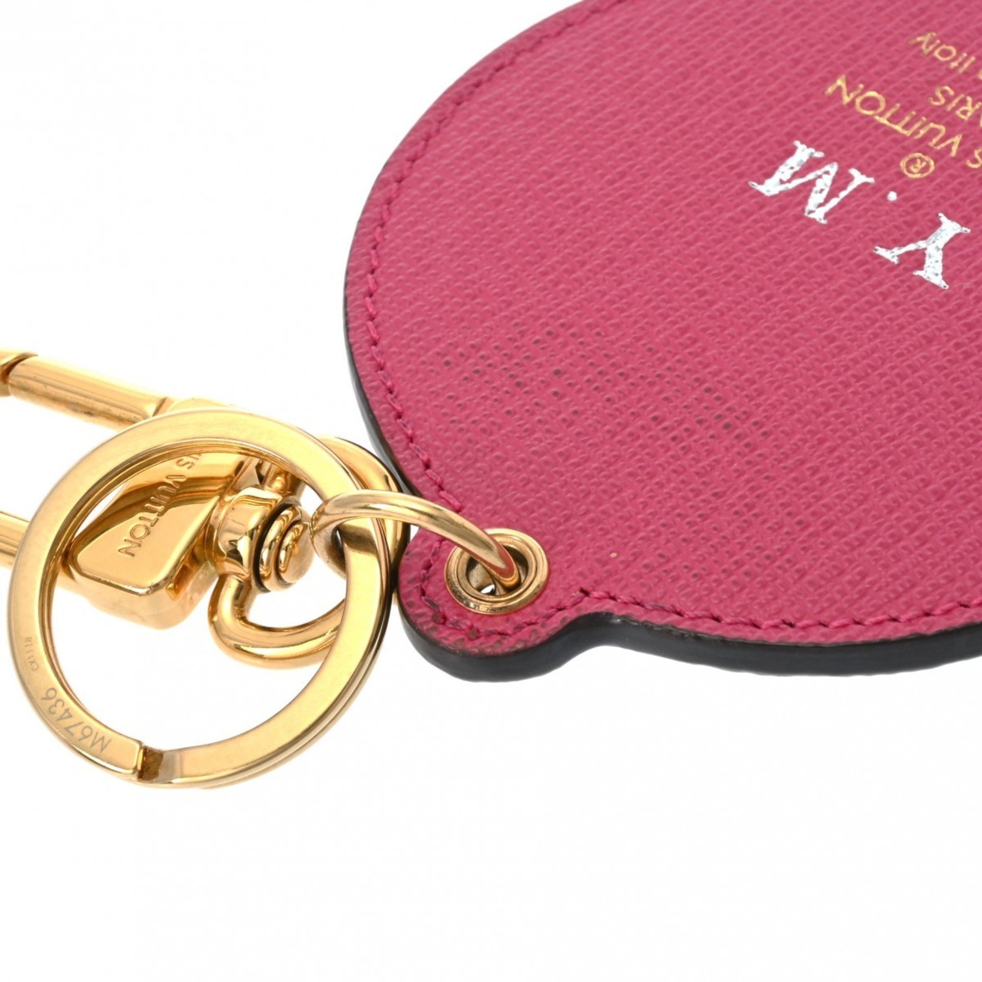 LOUIS VUITTON Louis Vuitton Monogram Portocle Love Lock Brown M67436 Women's Canvas Keychain