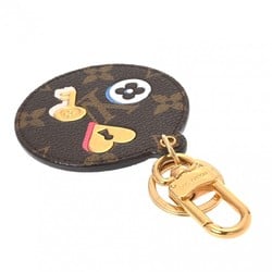 LOUIS VUITTON Louis Vuitton Monogram Portocle Love Lock Brown M67436 Women's Canvas Keychain