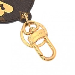 LOUIS VUITTON Louis Vuitton Monogram Portocle Love Lock Brown M67436 Women's Canvas Keychain