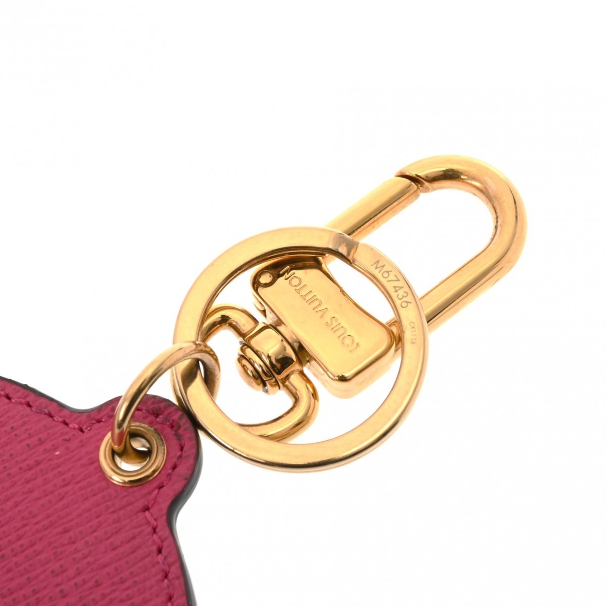 LOUIS VUITTON Louis Vuitton Monogram Portocle Love Lock Brown M67436 Women's Canvas Keychain