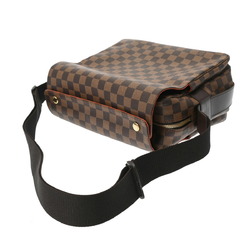 LOUIS VUITTON Damier Naviglio Brown N45255 Unisex Canvas Shoulder Bag