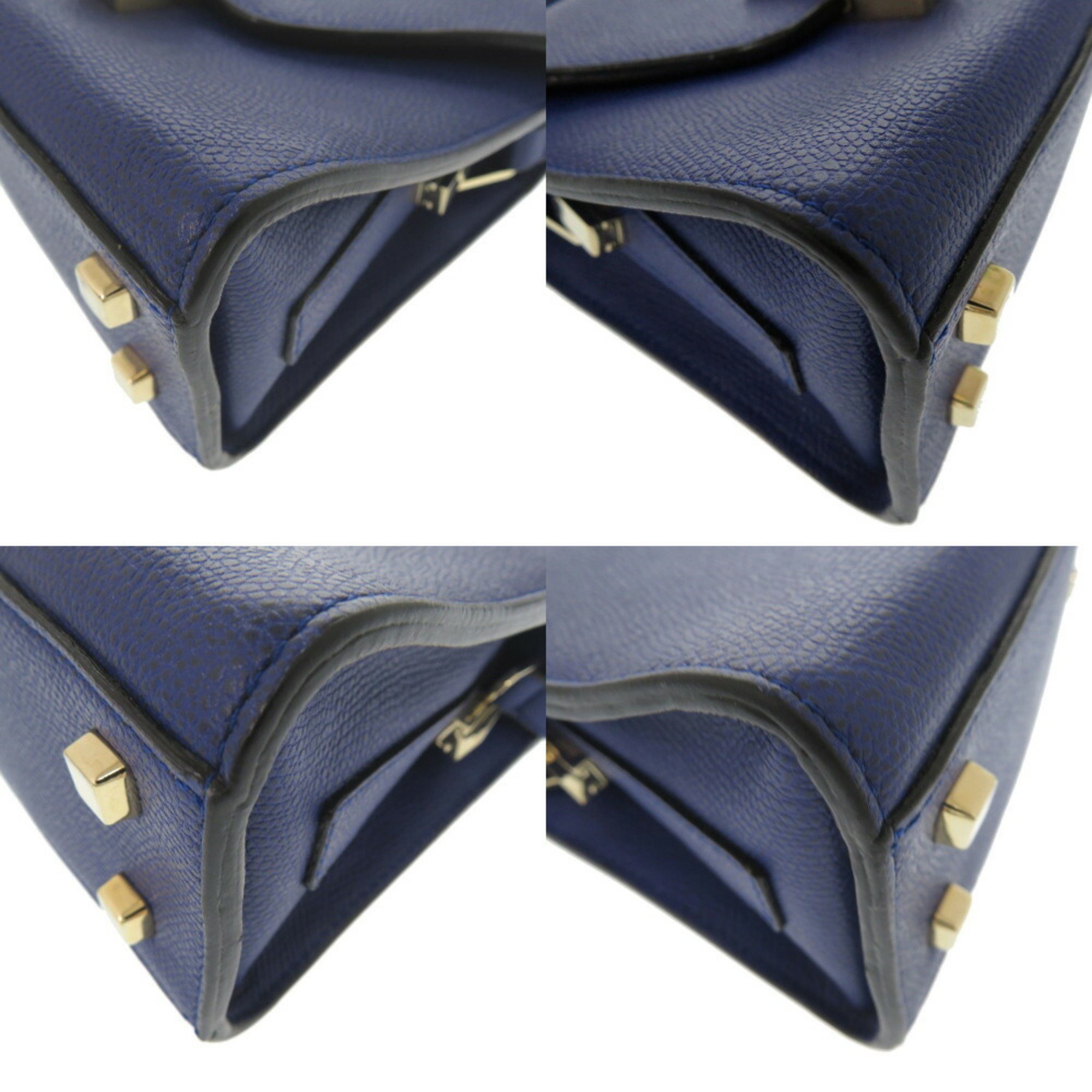 Valextra Micro Iside Leather Royal Blue Handbag 1271Valextra