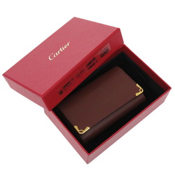 Cartier Must Line Leather Wine Red 4-ring Key Case 0374 CARTIER